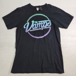 The Vamps British Pop Band Concert Spell‎ Out T-Shirt Bay Island Men's Sz L EUC
